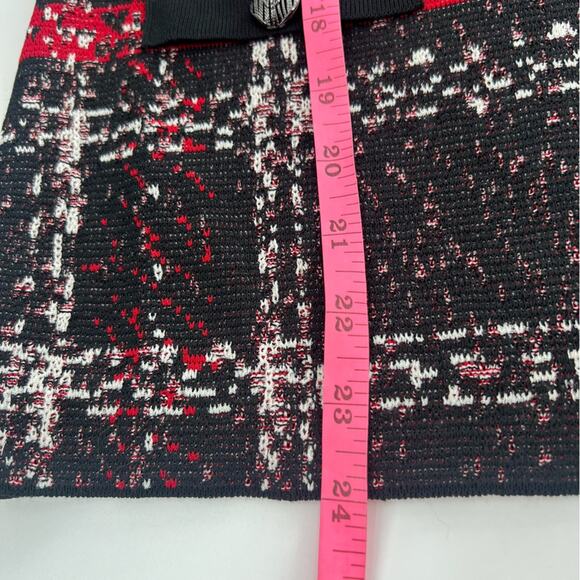 Ming Wang plaid cardigan red black est XS OR S - Picture 5 of 7